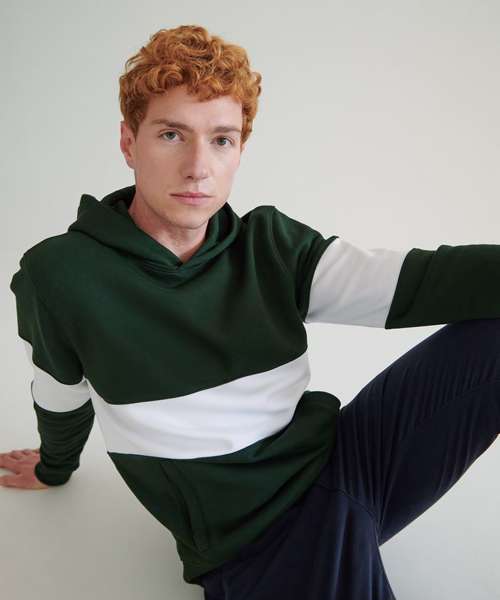 Heavyweight panelled hoodie