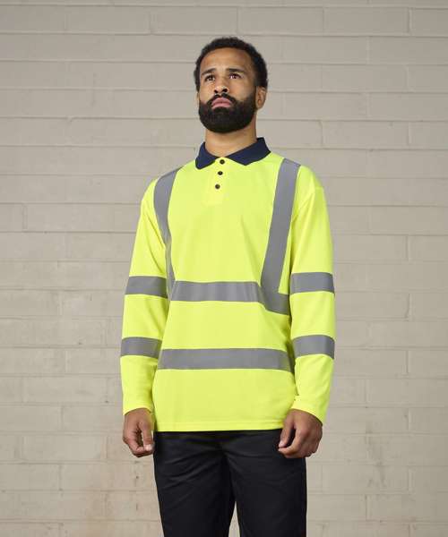 High visibility long sleeve polo