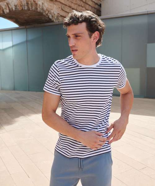 Unisex striped T