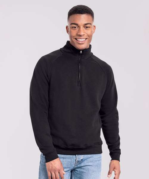 Iconic premium zip-neck sweat